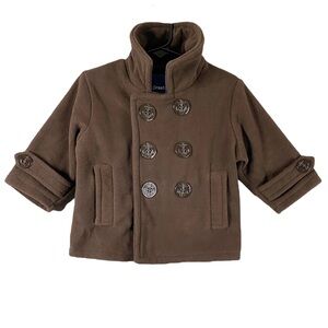 NWT Kohl’s Great Guy Brown Toddler Button Up Peacoat Size 18 Months